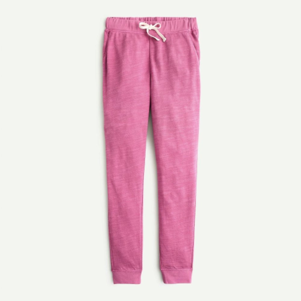 NWT J.Crew Jogger Vintage Cotton - Raspberry M